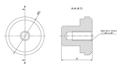 Blind Alloy Weld-on bosses M6 | M8